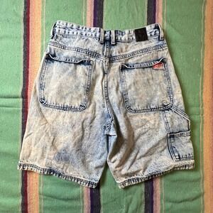 Tactics Denim Painter Shorts Mens Small Acid Wash Blue Carpenter Skater PNW